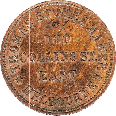 1 Penny - Thomas Stokes Melbourne; Victoria front