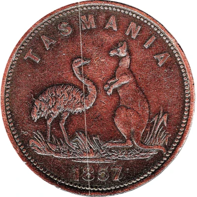 1 Penny - Thomas White and Son Westbury; Tasmania back