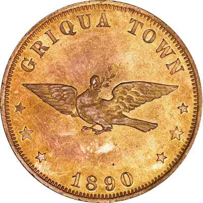 1 Penny - Victoria Griqua Town Pattern back