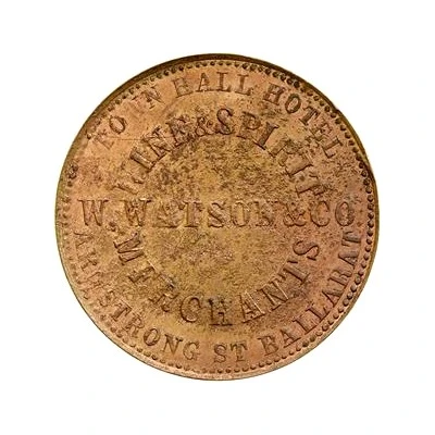 1 Penny - W. Watson Restrike - Ballarat; Victoria ND front