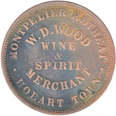 1 Penny - W.D. Wood Hobart Town; Tasmania front