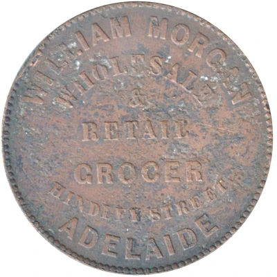 1 Penny - William Morgan Adelaide; South Australia front