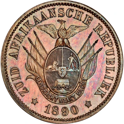 1 Penny Zuid Afrikaansche Republiek; Transvaal Pattern front