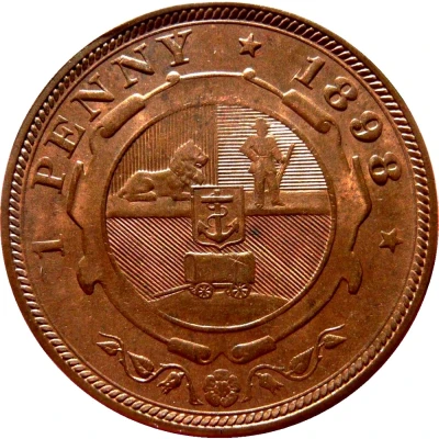 1 Penny Zuid Afrikaansche Republiek back