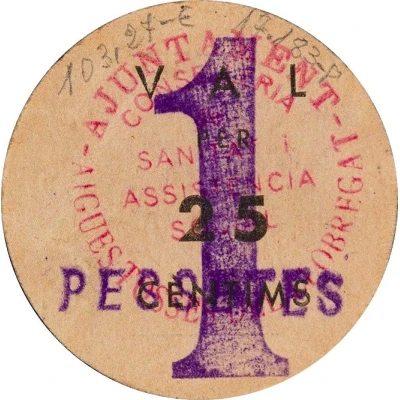 1 Peseta (Aigüestoses del Llobregat) ND back