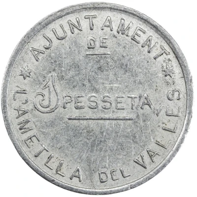 1 Peseta Ametlla del Vallès ND front