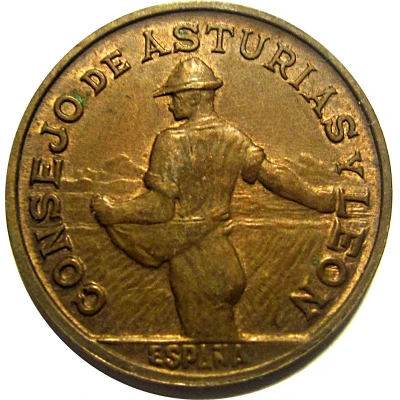 1 Peseta Asturias and León front