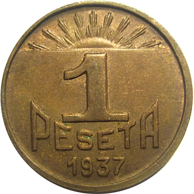 1 Peseta Asturias and León back