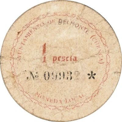 1 Peseta (Belmonte) ND front