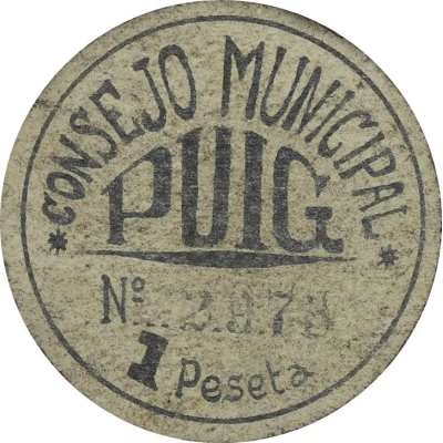 1 Peseta (Puig) ND front