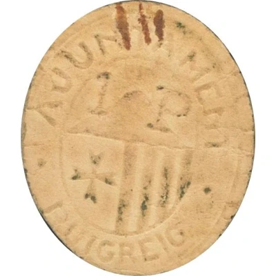 1 Peseta (Puigreig) ND front