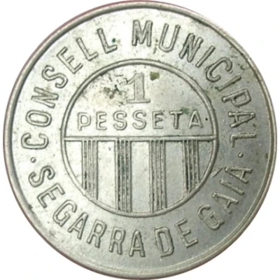 1 Peseta Segarra de Gaia; copper-nickel ND front