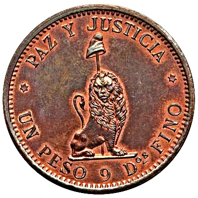 1 Peso 18XX (Copper Pattern) ND back