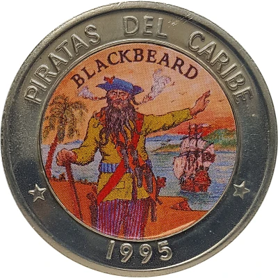 1 Peso Blackbeard back