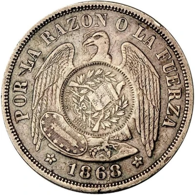 1 Peso Counterstamped coinage front