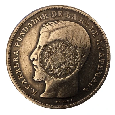 1 Peso Counterstamped coinage front