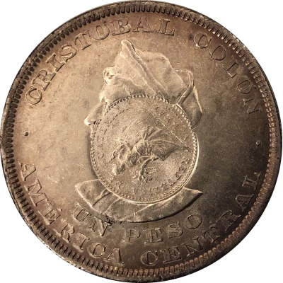 1 Peso Counterstamped coinage back