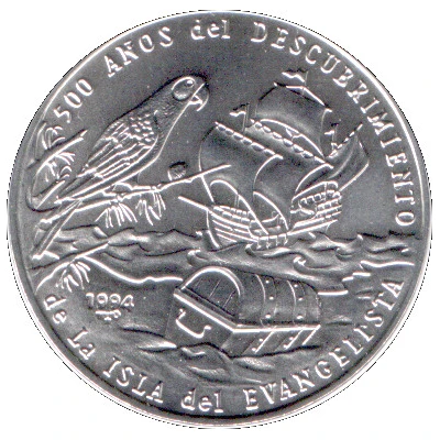 1 Peso Isla del Evangelista back