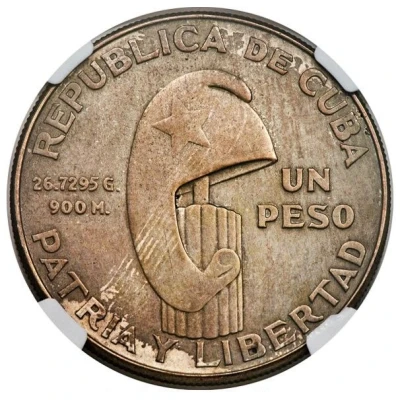 1 Peso José Martí; Pattern front