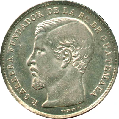 1 Peso Rafael Carrera front