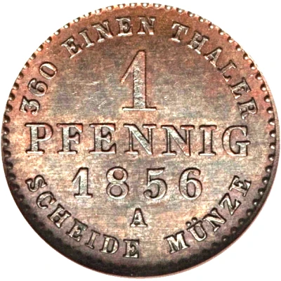 1 Pfennig - Alexander Charles Joint Coinage back