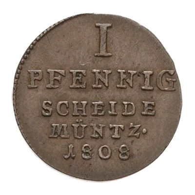 1 Pfennig - Alexius Frederick Christian back