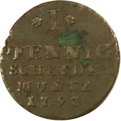 1 Pfennig - Alexius Frederick Christian back