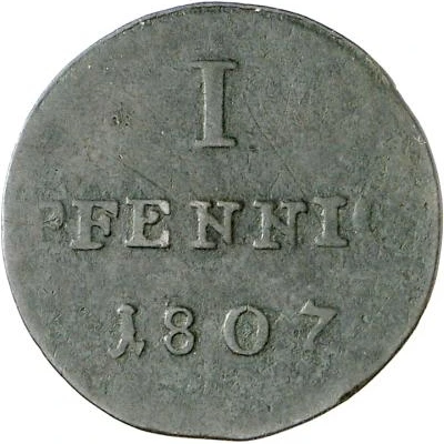 1 Pfennig - Alexius Frederick Christian back