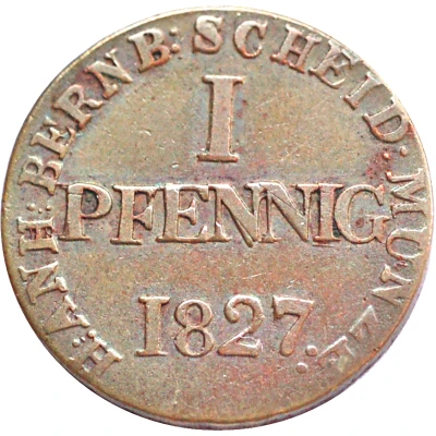 1 Pfennig - Alexius Frederick Christian back