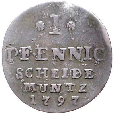 1 Pfennig - Alexius Frederick Christian back