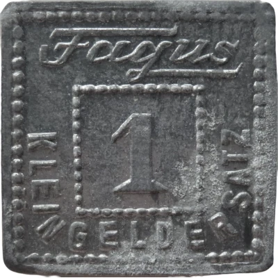 1 Pfennig - Alfeld (Fagus G.M.B.H.) ND back