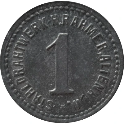 1 Pfennig - Altena (Stahldrahtwerk Rahmer) ND front