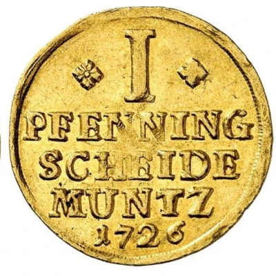 1 Pfennig - August William Gold pattern back