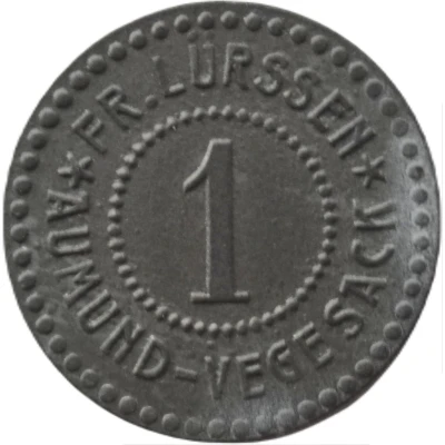 1 Pfennig - Aumund-Vegesack (Fr. Lürssen) ND front