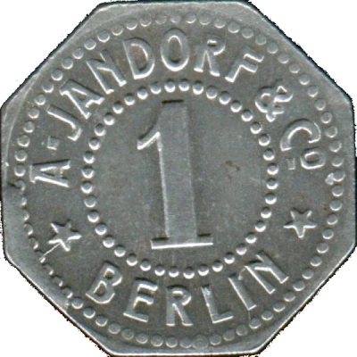 1 Pfennig - Berlin (A. Jandorf and Co.) ND back