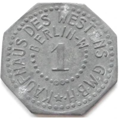 1 Pfennig - Berlin (Kaufhaus des Westens GmbH) ND back