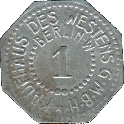 1 Pfennig - Berlin (Kaufhaus des Westens GmbH) ND back