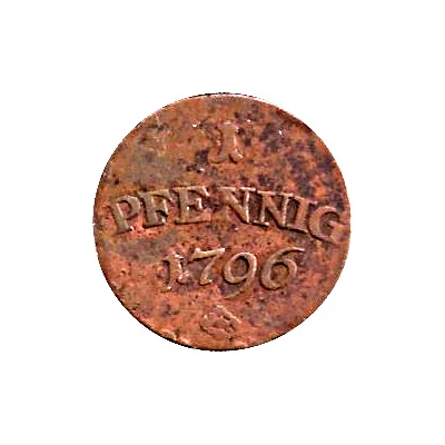 1 Pfennig - Charles August back