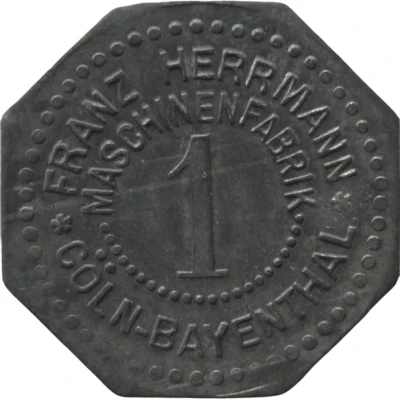 1 Pfennig - Cöln-Bayenthal (Franz Herrmann Maschinenfabrik) ND front