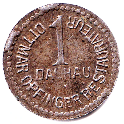 1 Pfennig - Dachau (Ottmar Opfinger Restaurateur) ND front