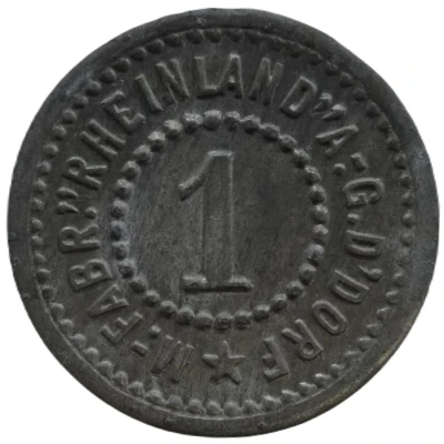 1 Pfennig - Düsseldorf (M.-Fabr. Rheinland A.G.) ND back