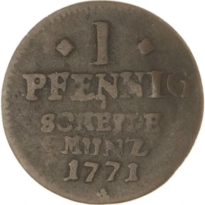 1 Pfennig - Emmerich Joseph of Breidbach-Bürresheim back