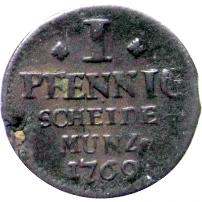 1 Pfennig - Emmerich Joseph of Breidbach-Bürresheim back