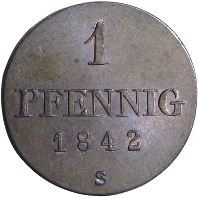 1 Pfennig - Ernest August back