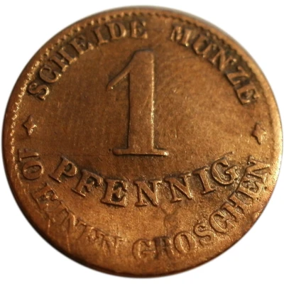 1 Pfennig - Ernest II back