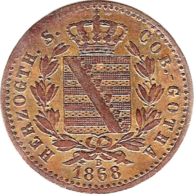 1 Pfennig - Ernest II front