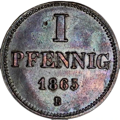 1 Pfennig - Ernest I back