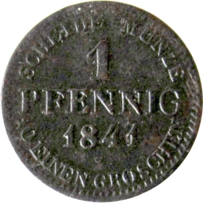 1 Pfennig - Ernest I back