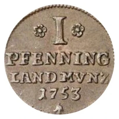 1 Pfennig - Frederick Alexander back