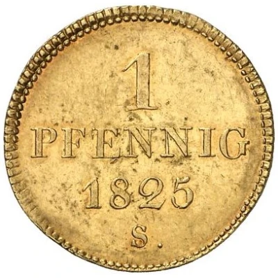 1 Pfennig - Frederick August I Gold Pattern back